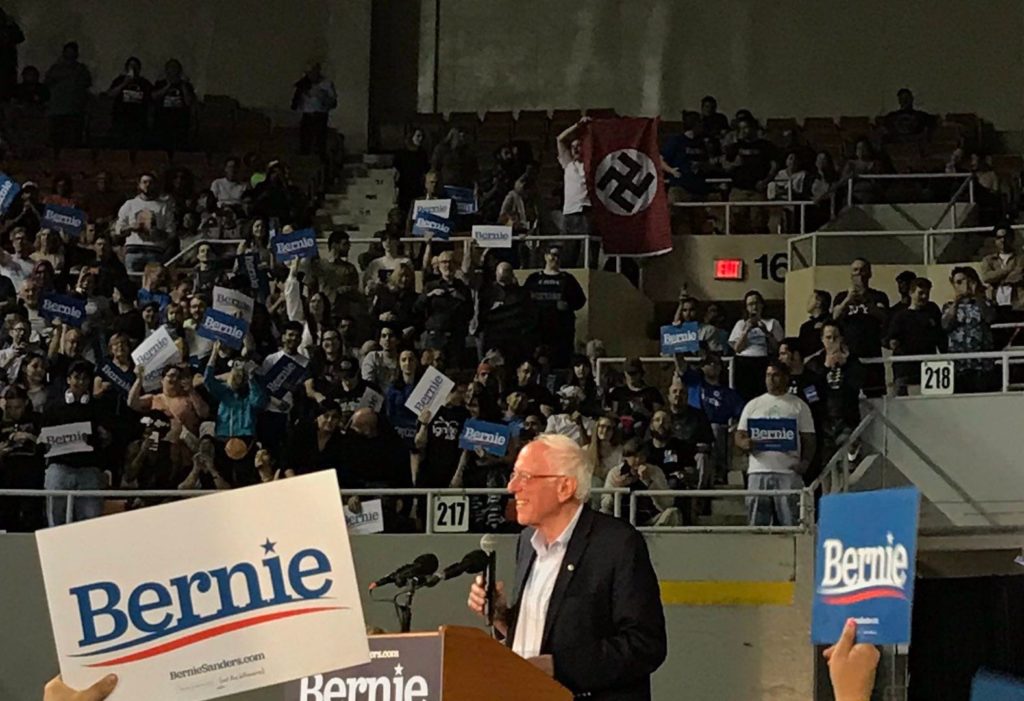 nazi at sanders rally arizona