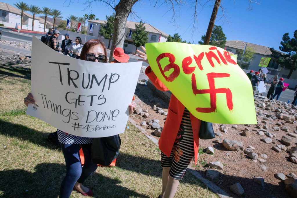 nevada bernie protestor