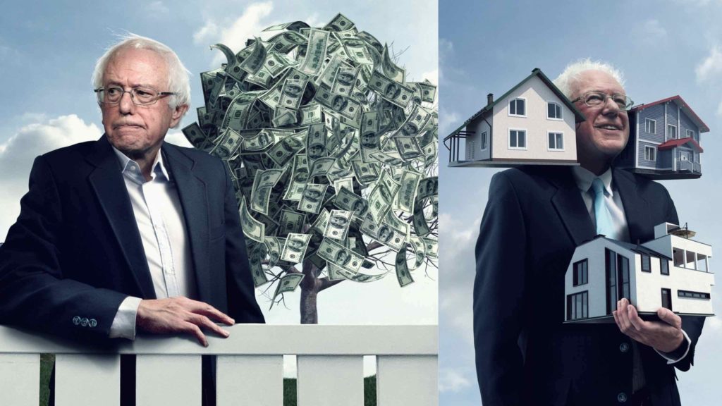 sanders politico money tree and houses